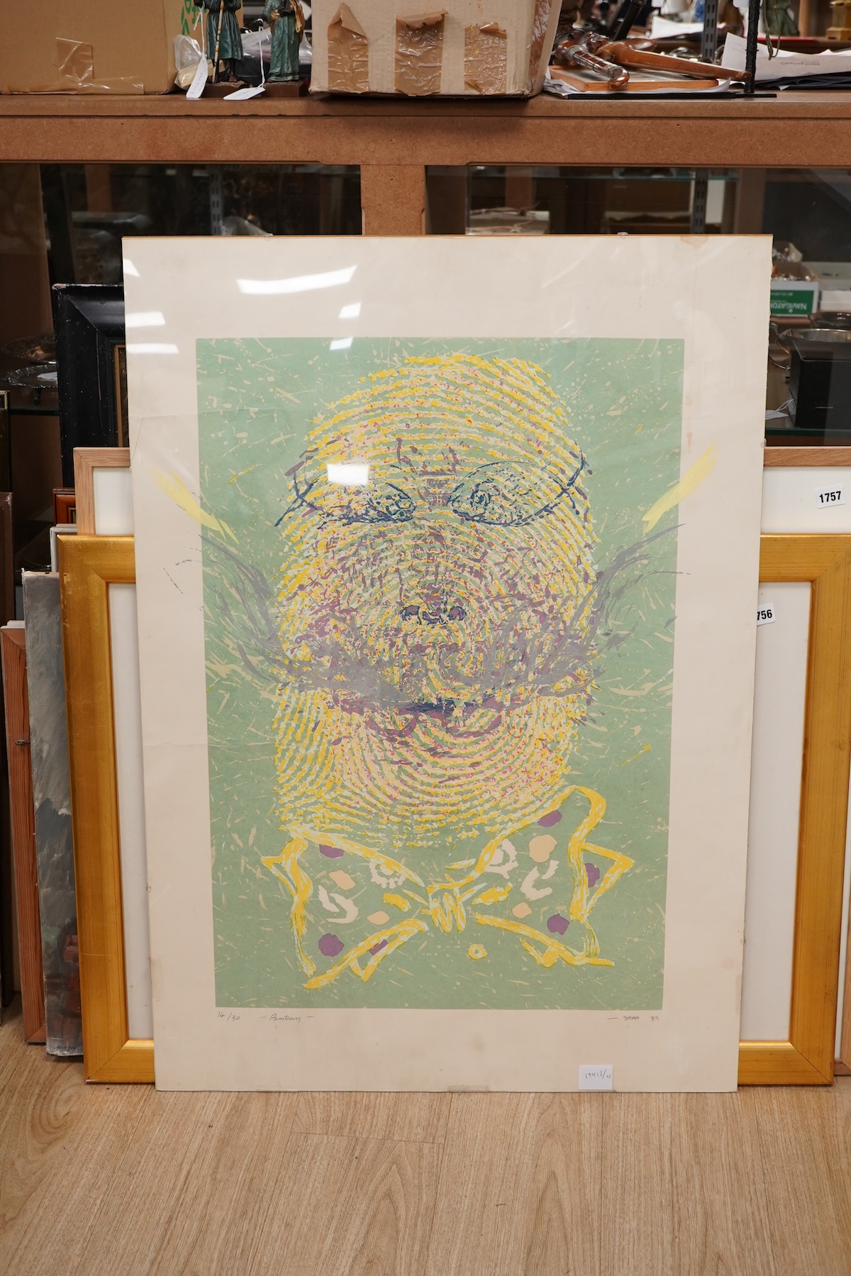 David Shaw (1952-1989), 'Bastian', signed and dated '85, limited edition 4/30, lithograph, unframed, 100 x 70cm